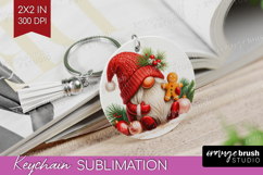 Christmas Gnome Keychain PNG - Cute Gnome Keychain Product Image 1