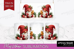 Christmas Gnome Mug Wrap - Cute Gnome Mug PNG Sublimation Product Image 1