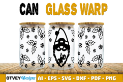Christmas Gnome 16 oz Can Glass Wrap SVG BUNDLES 12 DESIGNS Product Image 3