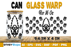 Christmas Gnome 16 oz Can Glass Wrap SVG BUNDLES 12 DESIGNS Product Image 4