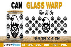 Christmas Gnome 16 oz Can Glass Wrap SVG Product Image 2