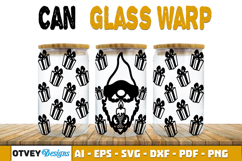 Christmas Gnome 16 oz Can Glass Wrap SVG Product Image 2