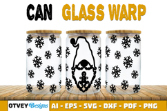 Christmas Gnome 16 oz Can Glass Wrap SVG BUNDLES 12 DESIGNS Product Image 19