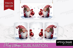 Christmas Gnome Mug Wrap - Cute Gnome Mug PNG Sublimation Product Image 1