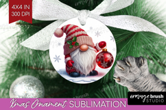 Christmas Gnome Ornament PNG - Cute Gnome PNG Sublimation Product Image 1