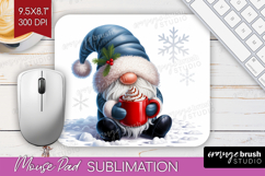 Christmas Gnome Mouse Pad Sublimation - Cute Gnome Mousepad Product Image 1