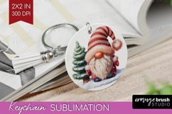Christmas Gnome Keychain PNG - Cute Gnome Keychain Product Image 1