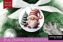 Christmas Gnome Ornament PNG - Cute Gnome PNG Sublimation Product Image 1
