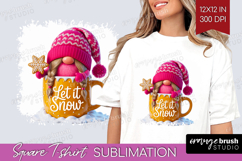 Christmas Gnome Square Tshirt Background - Cute Gnome PNG Product Image 1