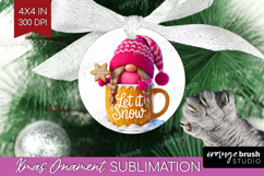 Christmas Gnome Ornament PNG - Cute Gnome PNG Sublimation Product Image 1