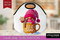 Christmas Gnome Lunch Bag - Cute Gnome Lunch Bug PNG Product Image 1