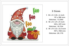 Christmas Gnome Embroidery File, Santa Embroidery Design Product Image 2