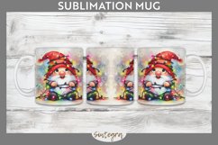 Christmas Gnome v3 Entangled in Lights Mug Wrap Sublimation Product Image 1