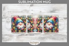 Christmas Gnome v4 Entangled in Lights Mug Wrap Sublimation Product Image 1