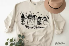 Christmas Svg, Funny Christmas Cute Santa Gnome Snowman Svg. Product Image 7