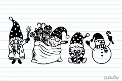 Christmas Svg, Funny Christmas Cute Santa Gnome Snowman Svg. Product Image 3