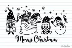 Christmas Svg, Funny Christmas Cute Santa Gnome Snowman Svg. Product Image 2