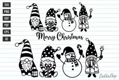 Merry Christmas Svg, Gnomes Christmas Svg, Gnome Svg. Product Image 1