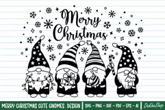Christmas Svg Christmas Gnomes Svg Merry Christmas Gnome Svg Product Image 1