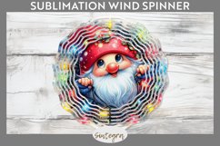 Christmas Gnome v6 Entangled in Lights Wind Spinner PNG Product Image 1