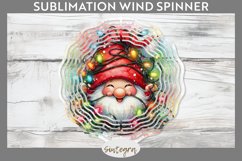 Christmas Gnome v8 Entangled in Lights Wind Spinner PNG Product Image 1