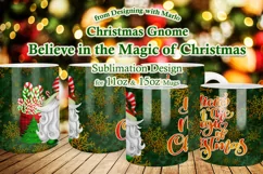 Gnome Believe in the Magic of Christmas 11oz & 15oz Mug Wrap Product Image 1