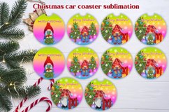 Car coaster sublimation design | Christmas keychain design Product Image 1