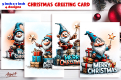 Merry Christmas fairy card printable Christmas gnome gifts Product Image 1