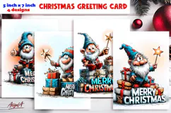 Merry Christmas fairy card printable Christmas gnome gifts Product Image 1