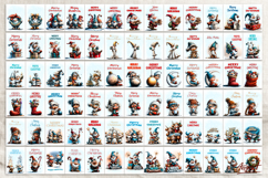 92 Funny Christmas card templates printable bundle Gnome PNG Product Image 2