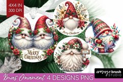 Christmas Gnome Ornament PNG - Cute Gnome PNG Sublimation Product Image 1