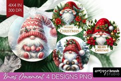 Christmas Gnome Ornament PNG - Cute Gnome PNG Sublimation Product Image 1