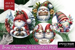 Christmas Gnome Ornament PNG - Cute Gnome PNG Sublimation Product Image 1