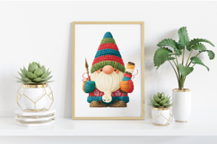 Crochet Yarn Christmas Gnome Clipart Product Image 2