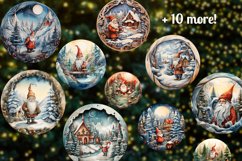 Christmas Gnome Sublimation PNG / 3D Gnome Ornament Bundle Product Image 9