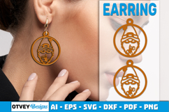 Christmas Gnome Earrings Lasercut Product Image 2