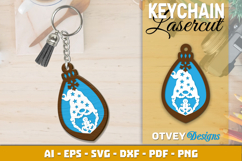 Christmas Gnome Keychain Lasercut Product Image 1