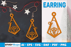 Christmas Gnome Earrings Lasercut Product Image 1