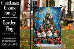 Christmas Gnome Family Garden Flag, Gnome Garden Flag, d19 Product Image 1