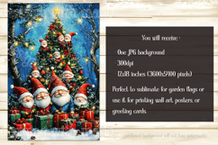Christmas Gnome Family Garden Flag, Gnome Garden Flag, d19 Product Image 2