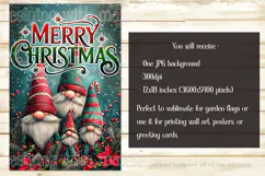 Christmas Gnome Family Garden Flag, Gnome Garden Flag, d1 Product Image 2