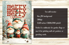 Christmas Gnome Family Garden Flag, Gnome Garden Flag, d2 Product Image 2