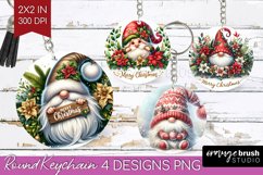 Christmas Gnome Keychain PNG - Cute Gnome Keychain Product Image 1