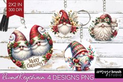 Christmas Gnome Keychain PNG - Cute Gnome Keychain Product Image 1