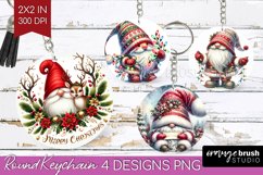 Christmas Gnome Keychain PNG - Cute Gnome Keychain Product Image 1