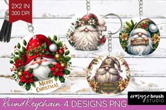 Christmas Gnome Keychain PNG - Cute Gnome Keychain Product Image 1