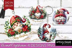 Christmas Gnome Keychain PNG - Cute Gnome Keychain Product Image 1