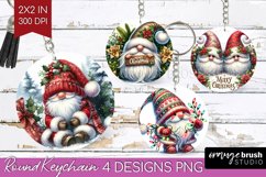 Christmas Gnome Keychain PNG - Cute Gnome Keychain Product Image 1