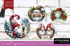 Christmas Gnome Keychain PNG - Cute Gnome Keychain Product Image 1
