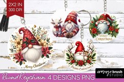 Christmas Gnome Keychain PNG - Cute Gnome Keychain Product Image 1